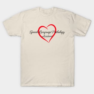 Speech Language Pathology Assistant red heart T-Shirt